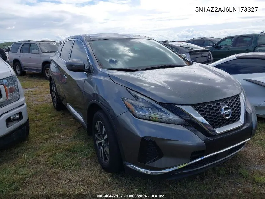 2020 Nissan Murano S Fwd VIN: 5N1AZ2AJ6LN173327 Lot: 40477157