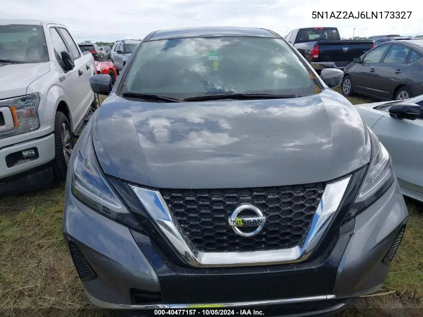 2020 Nissan Murano S Fwd VIN: 5N1AZ2AJ6LN173327 Lot: 40477157