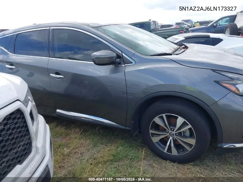 2020 Nissan Murano S Fwd VIN: 5N1AZ2AJ6LN173327 Lot: 40477157