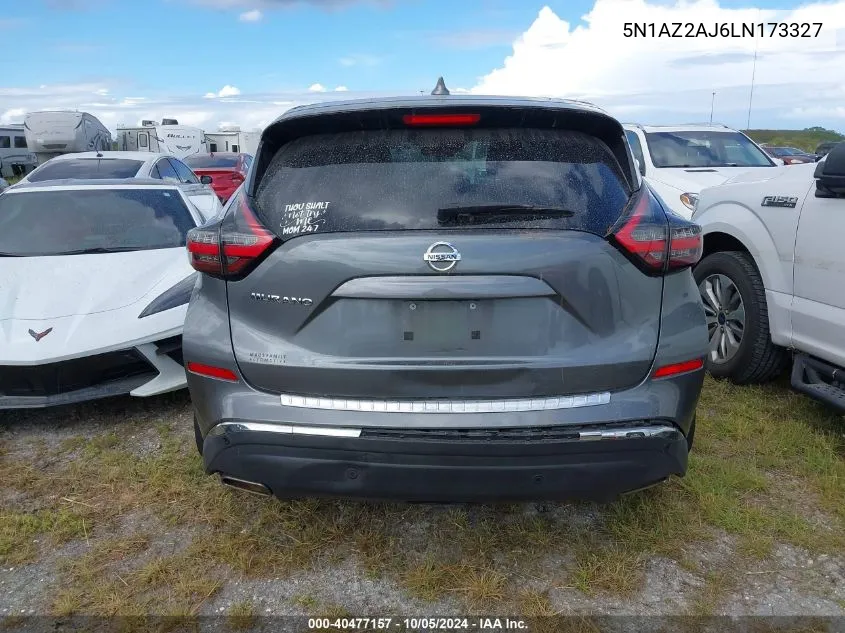 2020 Nissan Murano S Fwd VIN: 5N1AZ2AJ6LN173327 Lot: 40477157