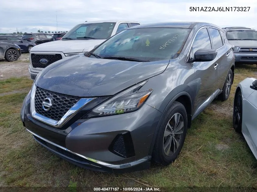 2020 Nissan Murano S Fwd VIN: 5N1AZ2AJ6LN173327 Lot: 40477157