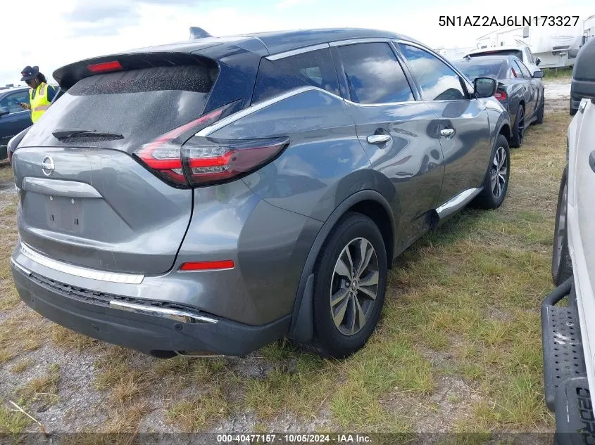 2020 Nissan Murano S Fwd VIN: 5N1AZ2AJ6LN173327 Lot: 40477157