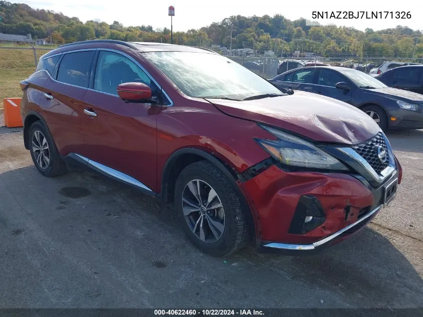 2020 Nissan Murano Sv Fwd VIN: 5N1AZ2BJ7LN171326 Lot: 40622460