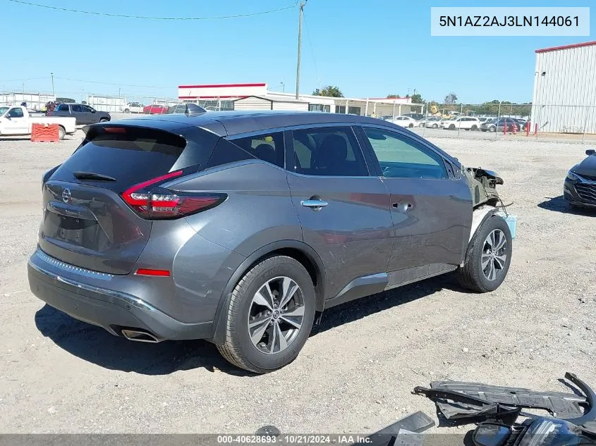 5N1AZ2AJ3LN144061 2020 Nissan Murano S Fwd