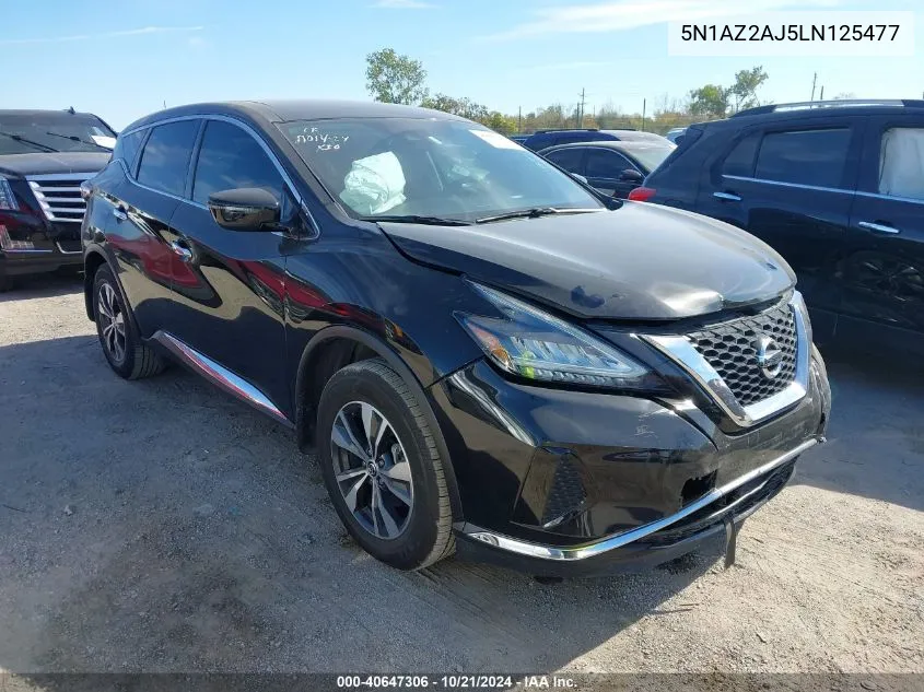 2020 Nissan Murano S Fwd VIN: 5N1AZ2AJ5LN125477 Lot: 40647306