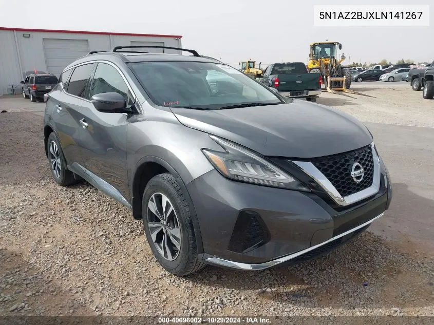 2020 Nissan Murano Sv Fwd VIN: 5N1AZ2BJXLN141267 Lot: 40696002