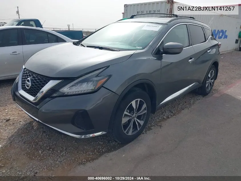 2020 Nissan Murano Sv Fwd VIN: 5N1AZ2BJXLN141267 Lot: 40696002