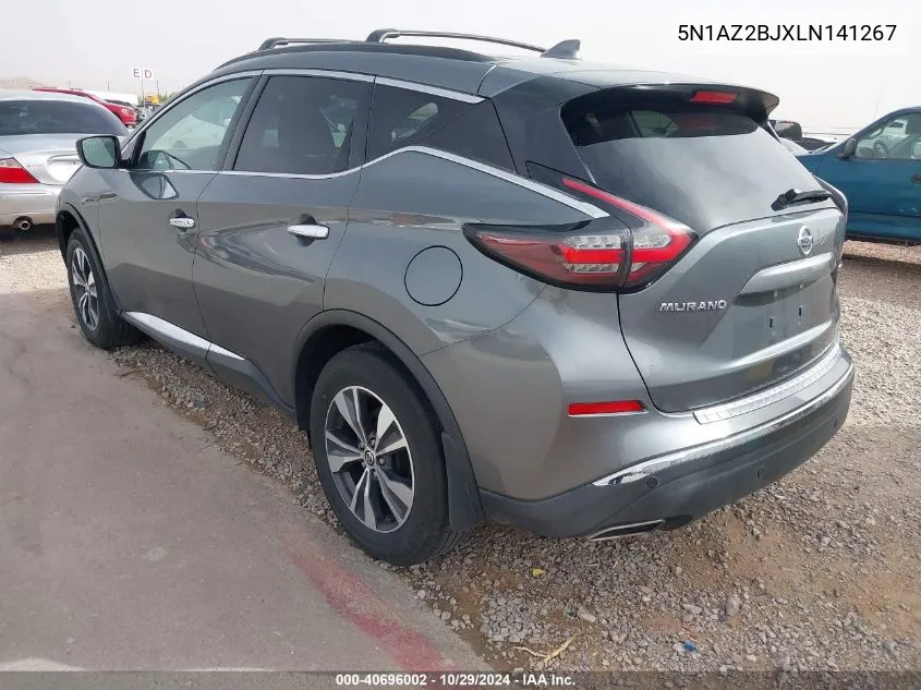 2020 Nissan Murano Sv Fwd VIN: 5N1AZ2BJXLN141267 Lot: 40696002