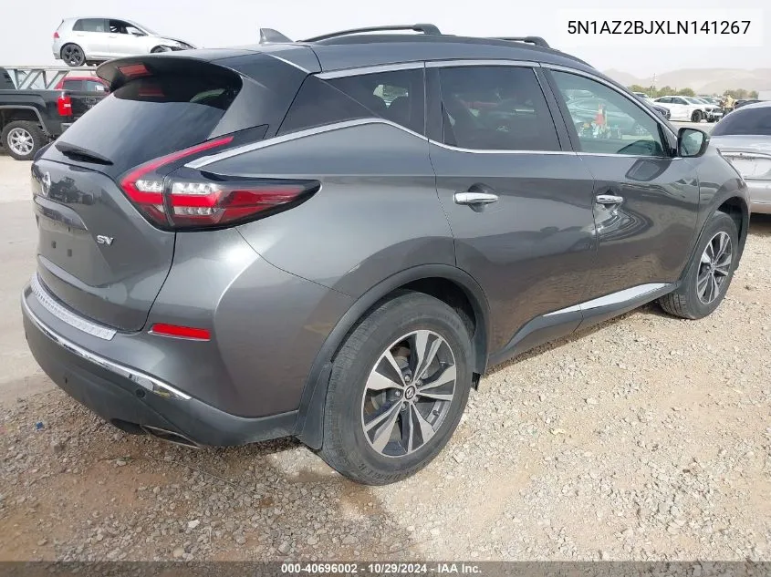 2020 Nissan Murano Sv Fwd VIN: 5N1AZ2BJXLN141267 Lot: 40696002