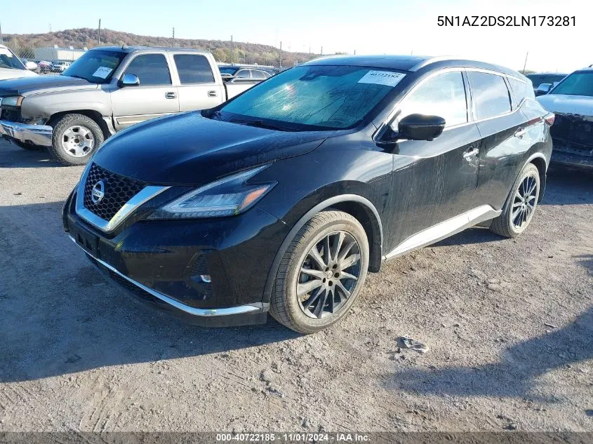 2020 Nissan Murano Platinum Intelligent Awd VIN: 5N1AZ2DS2LN173281 Lot: 40722185