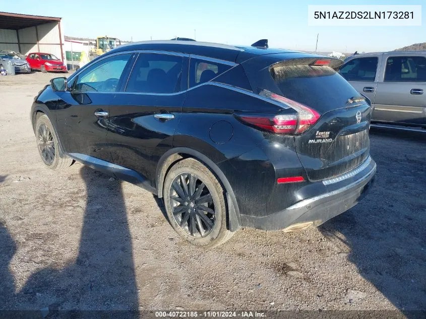 2020 Nissan Murano Platinum Intelligent Awd VIN: 5N1AZ2DS2LN173281 Lot: 40722185