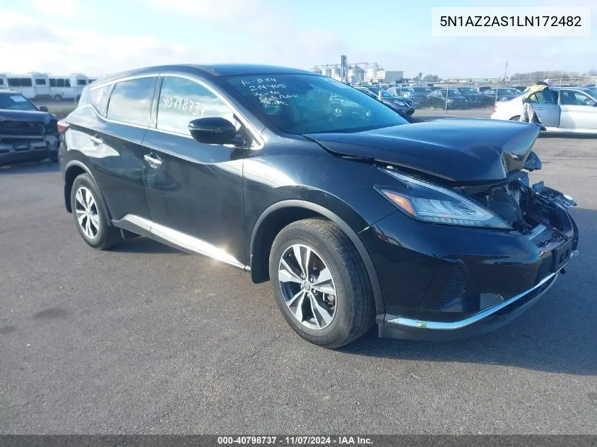 2020 Nissan Murano S Intelligent Awd VIN: 5N1AZ2AS1LN172482 Lot: 40798737