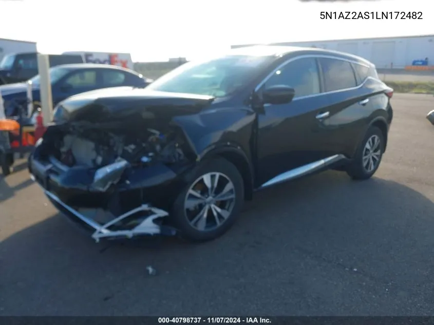 2020 Nissan Murano S Intelligent Awd VIN: 5N1AZ2AS1LN172482 Lot: 40798737