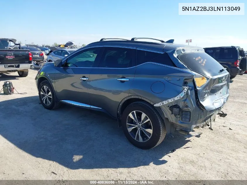 5N1AZ2BJ3LN113049 2020 Nissan Murano Sv Fwd