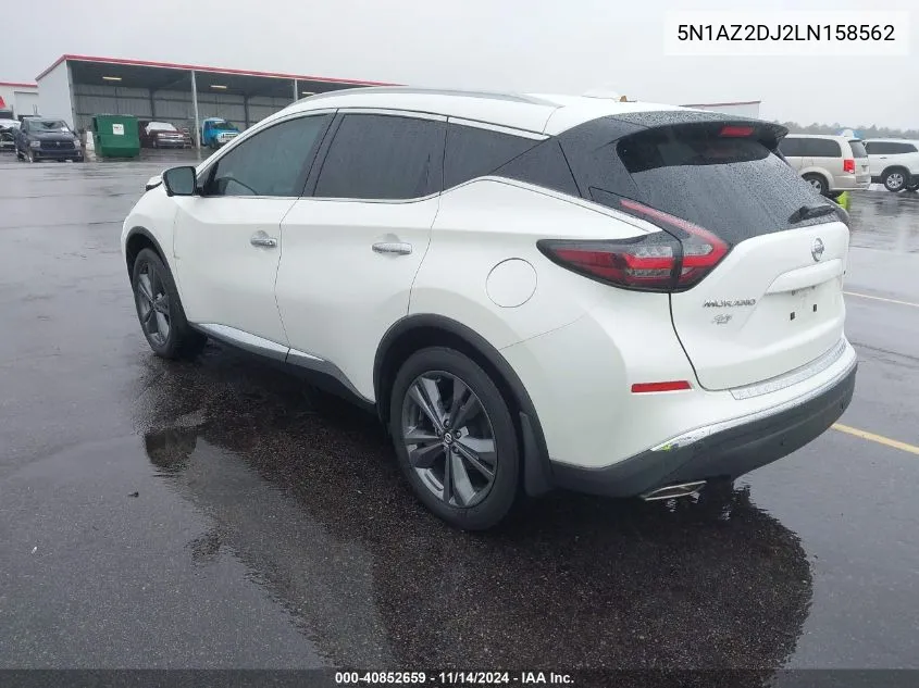 2020 Nissan Murano Platinum Fwd VIN: 5N1AZ2DJ2LN158562 Lot: 40852659