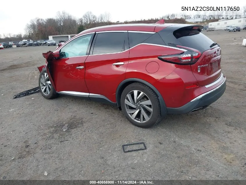 5N1AZ2CS0LN117650 2020 Nissan Murano Sl Intelligent Awd