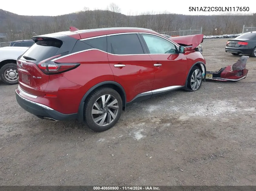 5N1AZ2CS0LN117650 2020 Nissan Murano Sl Intelligent Awd