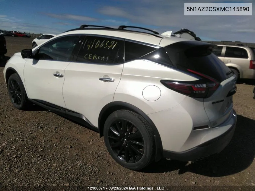 2021 Nissan Murano VIN: 5N1AZ2CSXMC145890 Lot: 12106371