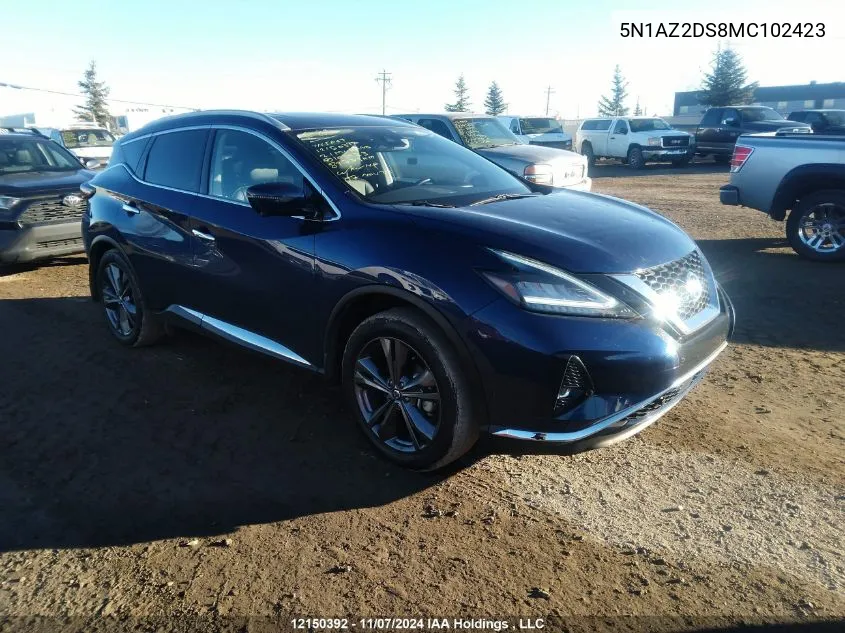 2021 Nissan Murano VIN: 5N1AZ2DS8MC102423 Lot: 12150392