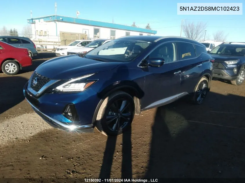 2021 Nissan Murano VIN: 5N1AZ2DS8MC102423 Lot: 12150392