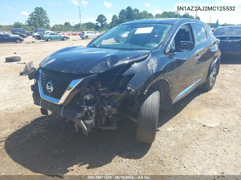 5N1AZ2AJ2MC125532 2021 Nissan Murano S Fwd