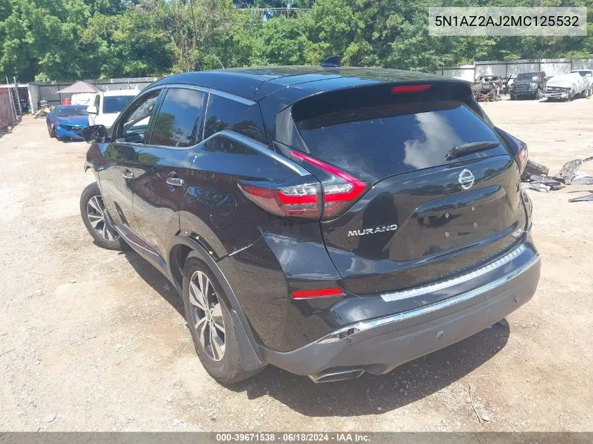 5N1AZ2AJ2MC125532 2021 Nissan Murano S Fwd