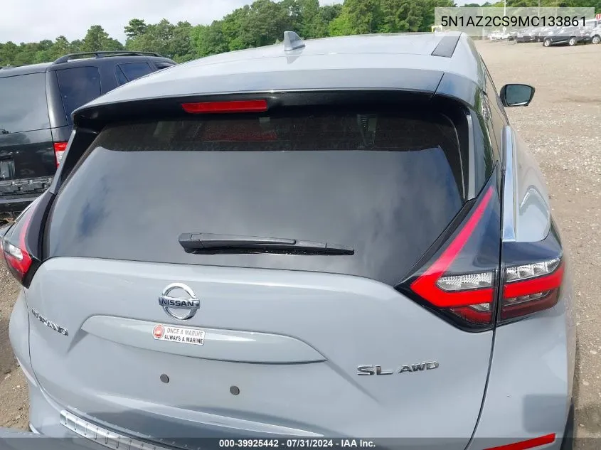 2021 Nissan Murano Sl Intelligent Awd VIN: 5N1AZ2CS9MC133861 Lot: 39925442