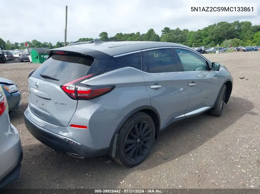 2021 Nissan Murano Sl Intelligent Awd VIN: 5N1AZ2CS9MC133861 Lot: 39925442