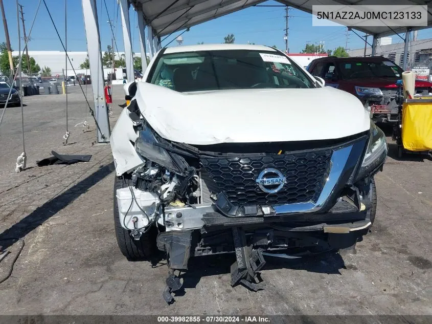 5N1AZ2AJ0MC123133 2021 Nissan Murano S Fwd