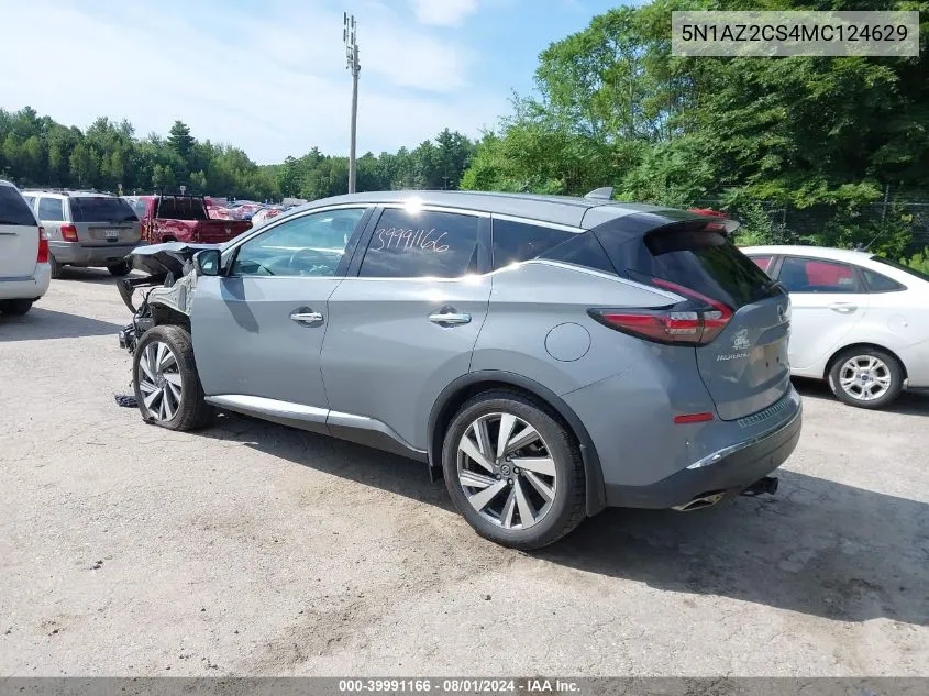 2021 Nissan Murano Sl Intelligent Awd VIN: 5N1AZ2CS4MC124629 Lot: 39991166