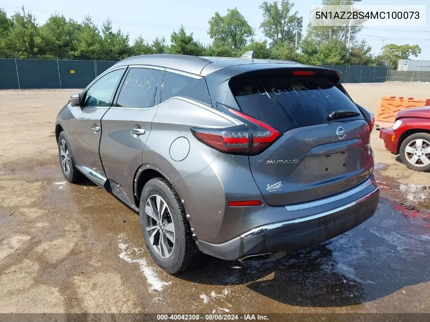 5N1AZ2BS4MC100073 2021 Nissan Murano Sv Intelligent Awd