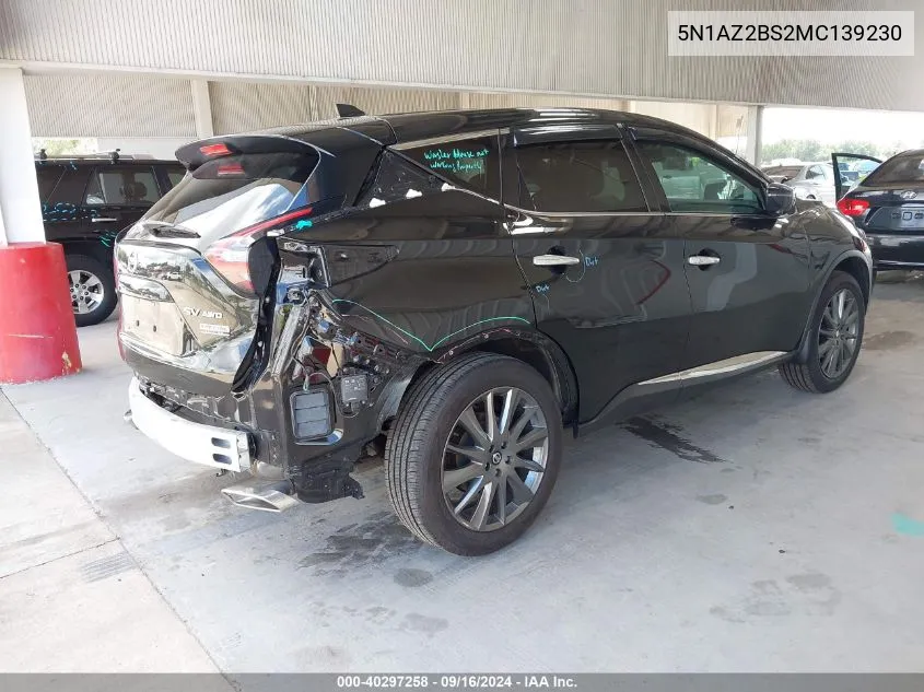 5N1AZ2BS2MC139230 2021 Nissan Murano Sv