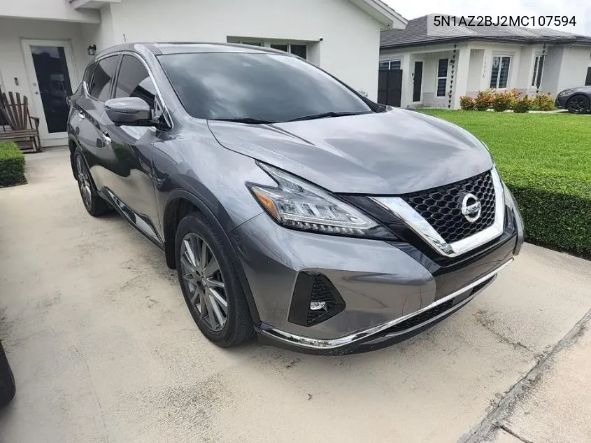 5N1AZ2BJ2MC107594 2021 Nissan Murano Sv