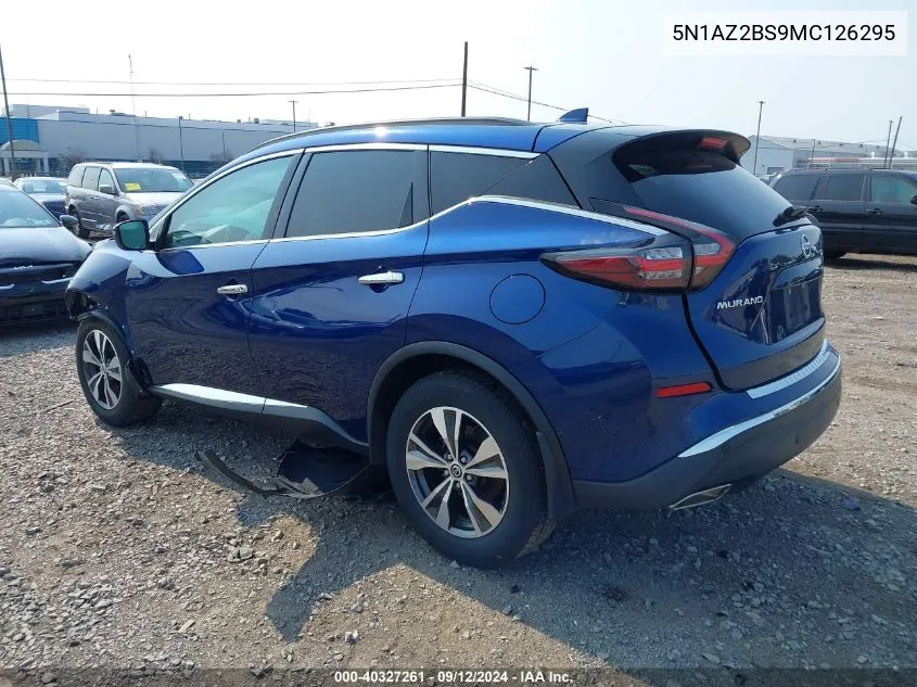 2021 Nissan Murano Sv Intelligent Awd VIN: 5N1AZ2BS9MC126295 Lot: 40327261