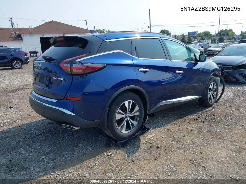 5N1AZ2BS9MC126295 2021 Nissan Murano Sv Intelligent Awd