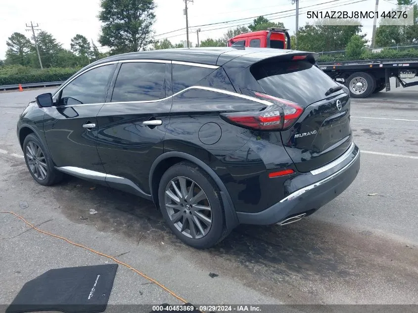 2021 Nissan Murano Sv VIN: 5N1AZ2BJ8MC144276 Lot: 40453869