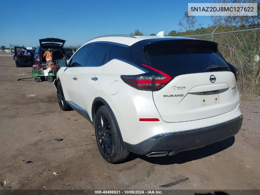 2021 Nissan Murano Platinum Fwd VIN: 5N1AZ2DJ8MC127622 Lot: 40498821