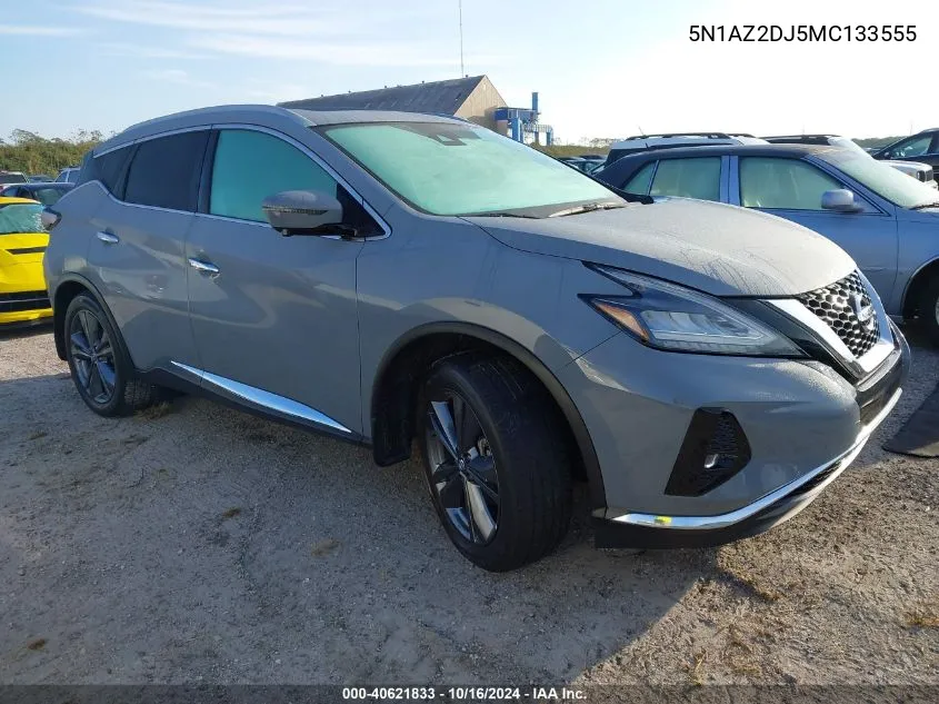 2021 Nissan Murano Platinum Fwd VIN: 5N1AZ2DJ5MC133555 Lot: 40621833