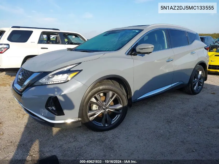 2021 Nissan Murano Platinum Fwd VIN: 5N1AZ2DJ5MC133555 Lot: 40621833