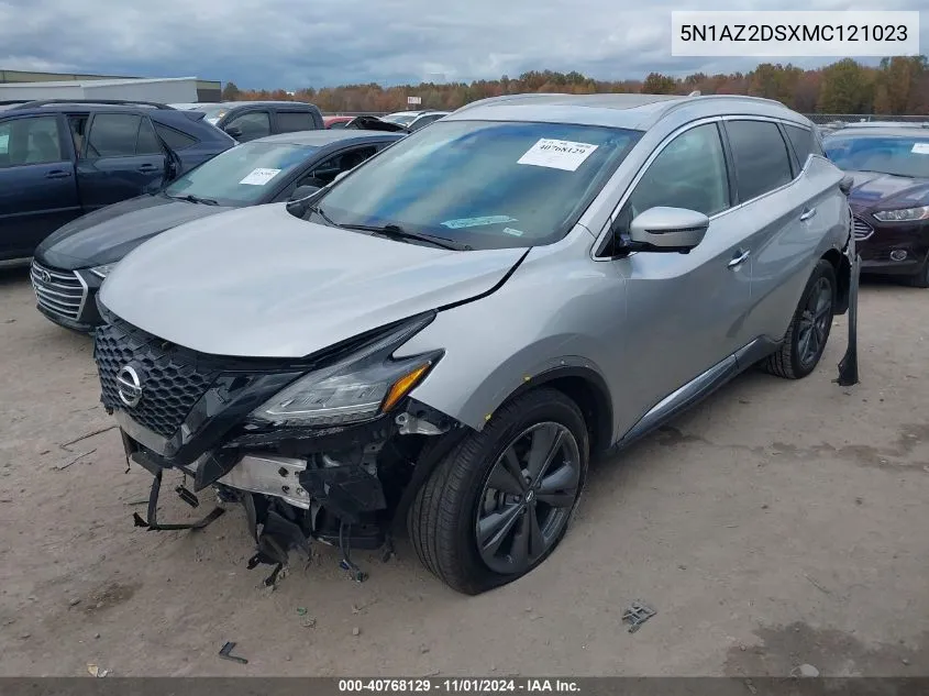 2021 Nissan Murano Platinum Intelligent Awd VIN: 5N1AZ2DSXMC121023 Lot: 40768129