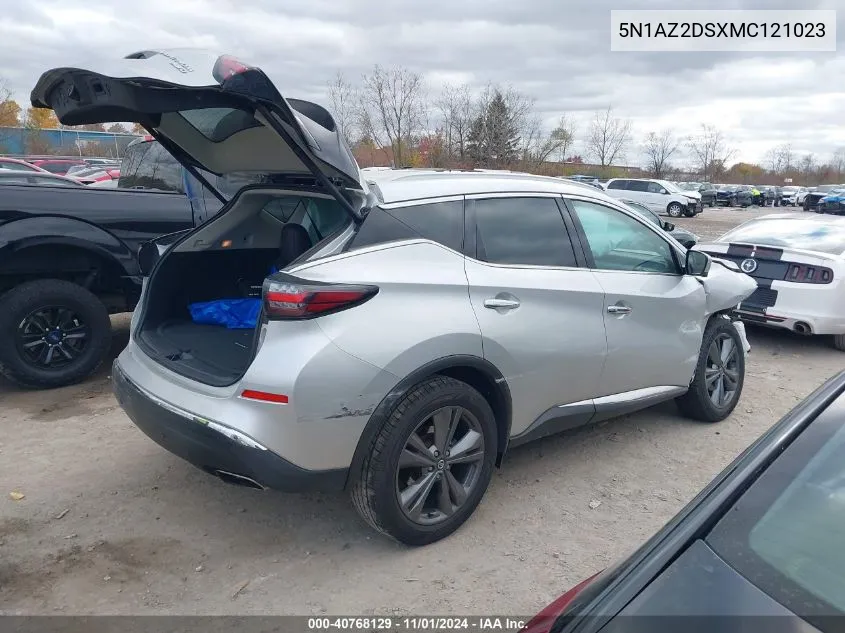 5N1AZ2DSXMC121023 2021 Nissan Murano Platinum Intelligent Awd