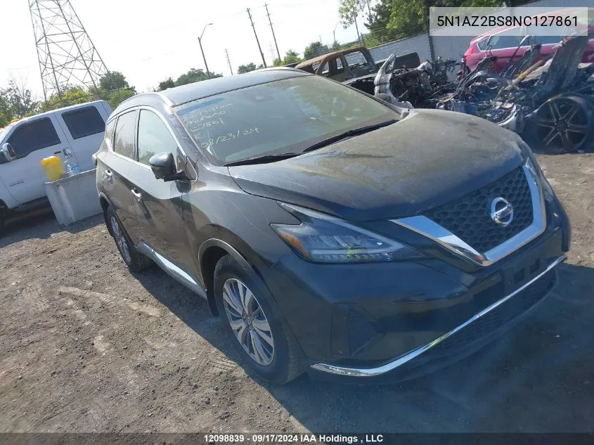 2022 Nissan Murano VIN: 5N1AZ2BS8NC127861 Lot: 12098839