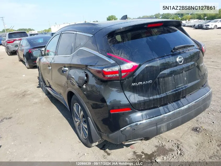 2022 Nissan Murano VIN: 5N1AZ2BS8NC127861 Lot: 12098839