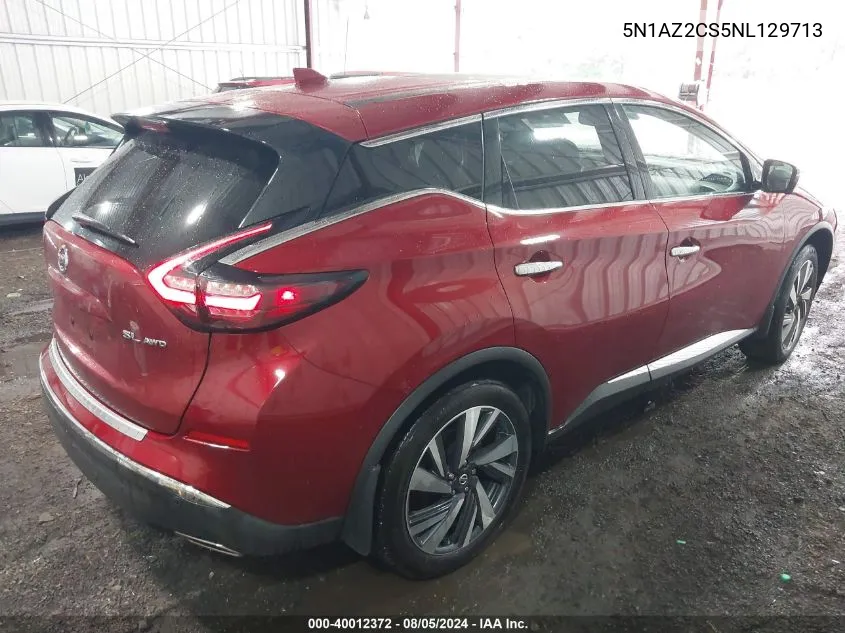 5N1AZ2CS5NL129713 2022 Nissan Murano Sl Intelligent Awd