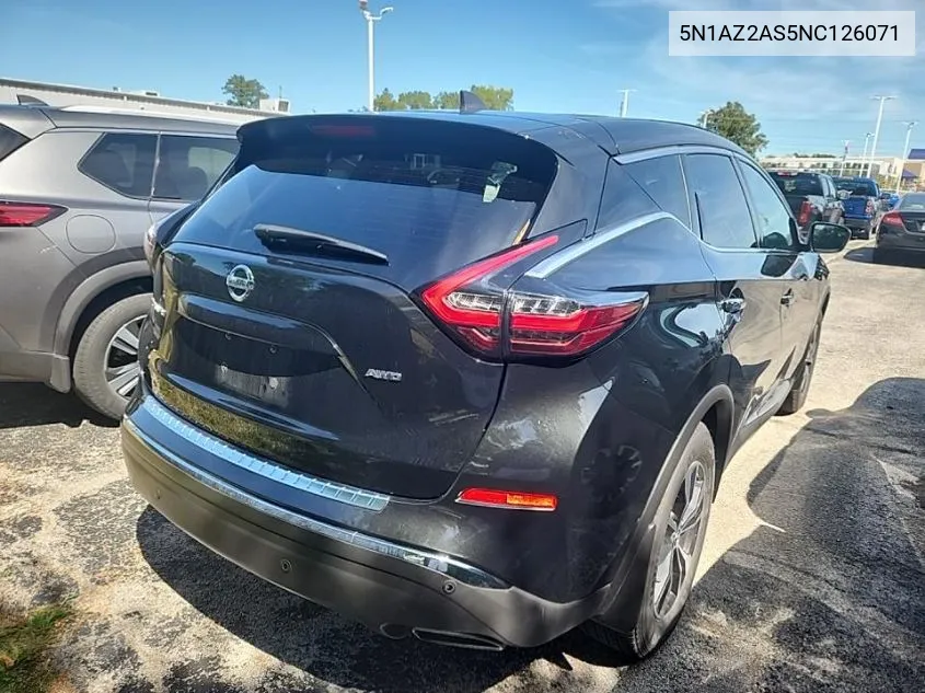 5N1AZ2AS5NC126071 2022 Nissan Murano S