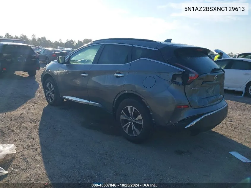 5N1AZ2BSXNC129613 2022 Nissan Murano Sv