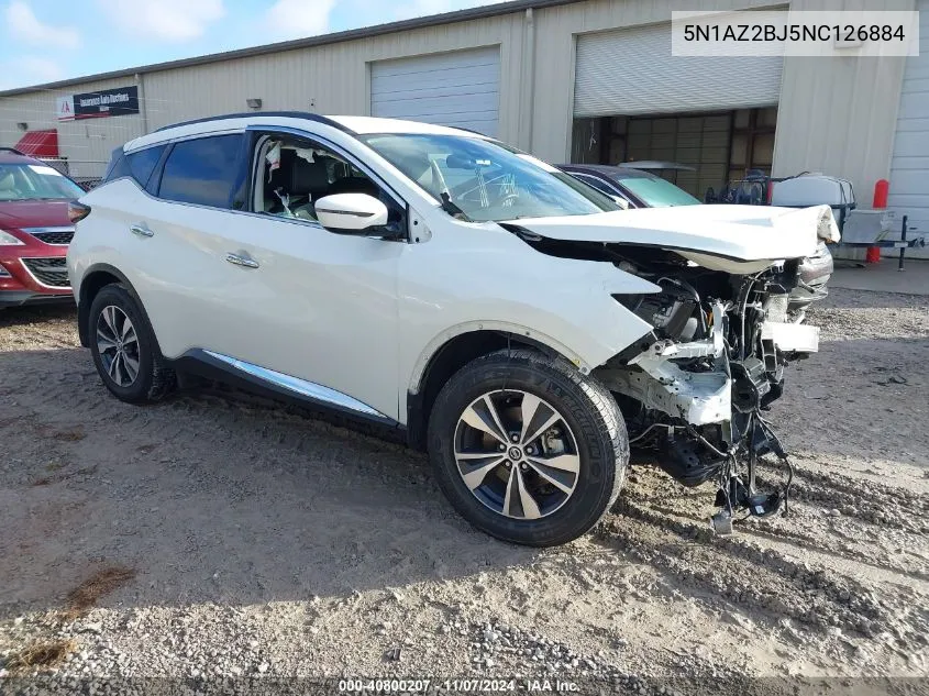 2022 Nissan Murano Sv Fwd VIN: 5N1AZ2BJ5NC126884 Lot: 40800207