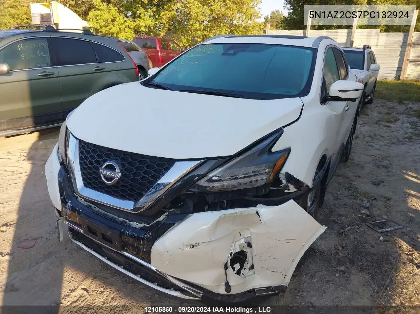 2023 Nissan Murano VIN: 5N1AZ2CS7PC132924 Lot: 12105850