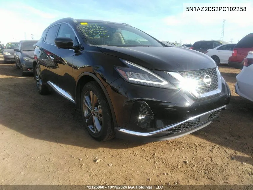 2023 Nissan Murano VIN: 5N1AZ2DS2PC102258 Lot: 12125960