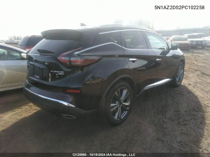 2023 Nissan Murano VIN: 5N1AZ2DS2PC102258 Lot: 12125960